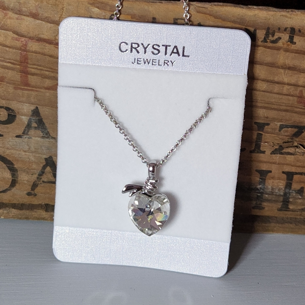 Crystal Heart Pendant Necklace